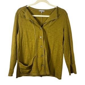 Habitat Rolled Edge Lagenlook Boho Cardigan Button Front XS